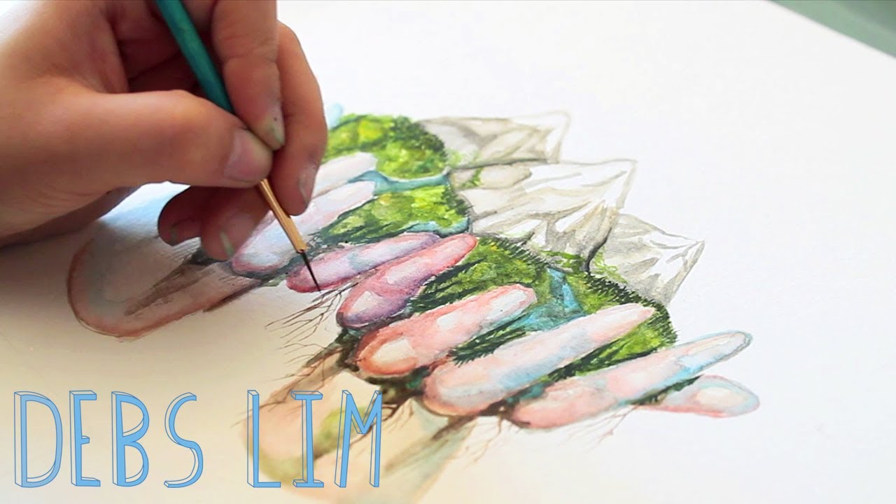 1280x720 Heavy Hands Watercolour Debs Lim - Hand Watercolor