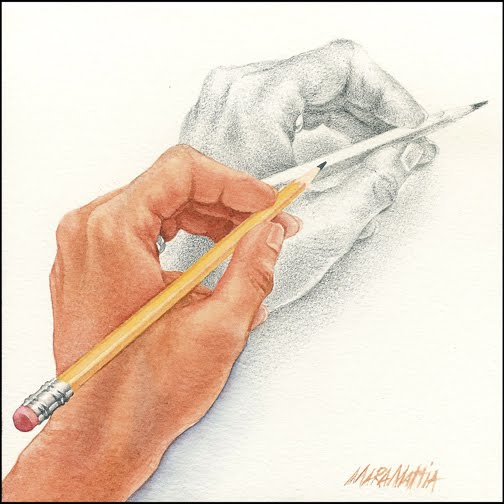 504x504 Mara Mattia Art Drawing My Hand In Watercolor - Hand Watercolor
