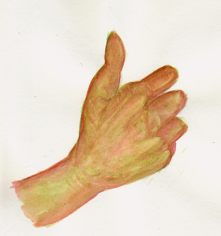 749x800 My First Water Color Hand - Hand Watercolor