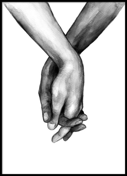 540x750 Watercolor Hands No1 Poster - Hand Watercolor