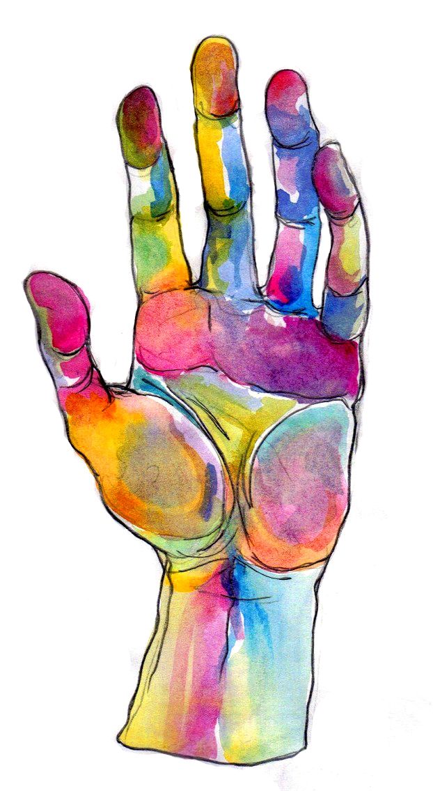 622x1135 Artisan Des Arts Grade 56 Hand Study Lessons. - Hand Watercolor