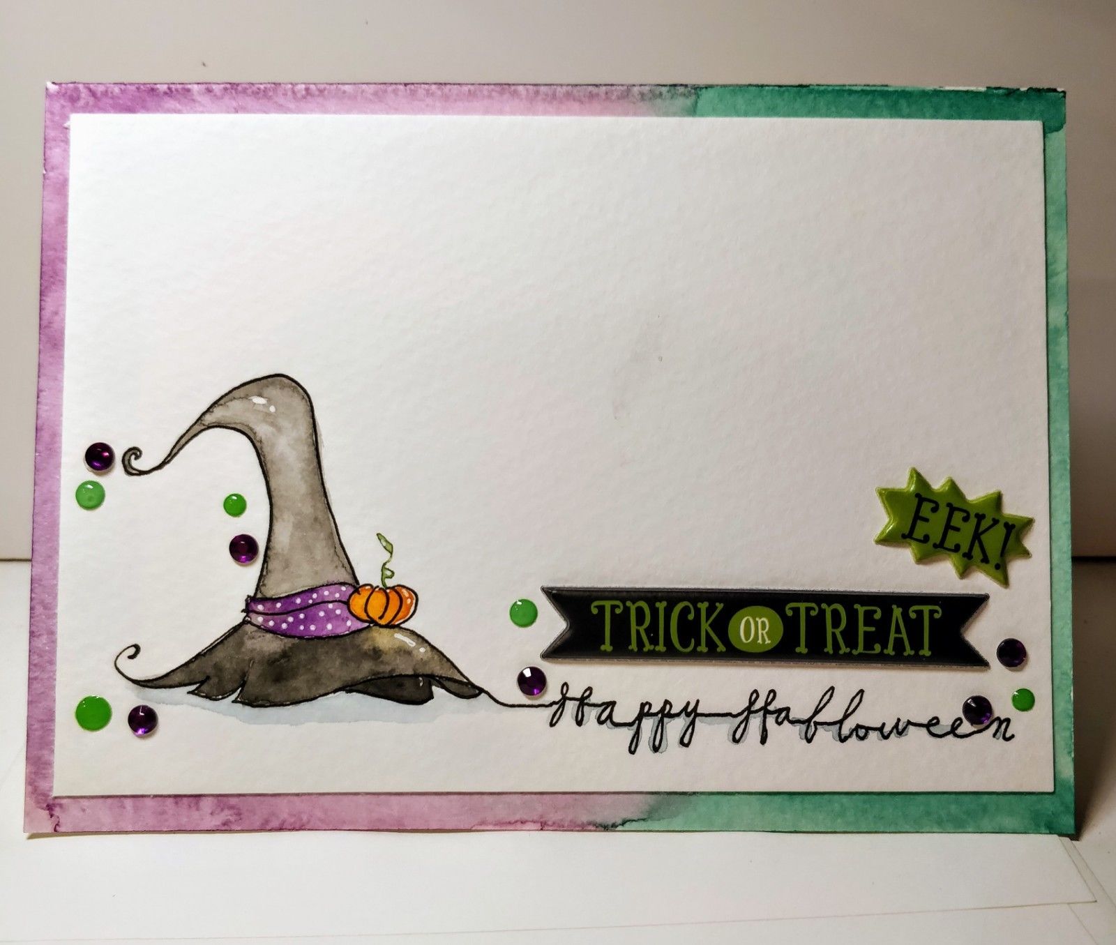 1600x1355 Handmade Watercolor Halloween Cards. 7 X5 Including Envelop - Handmade Watercolor Cards