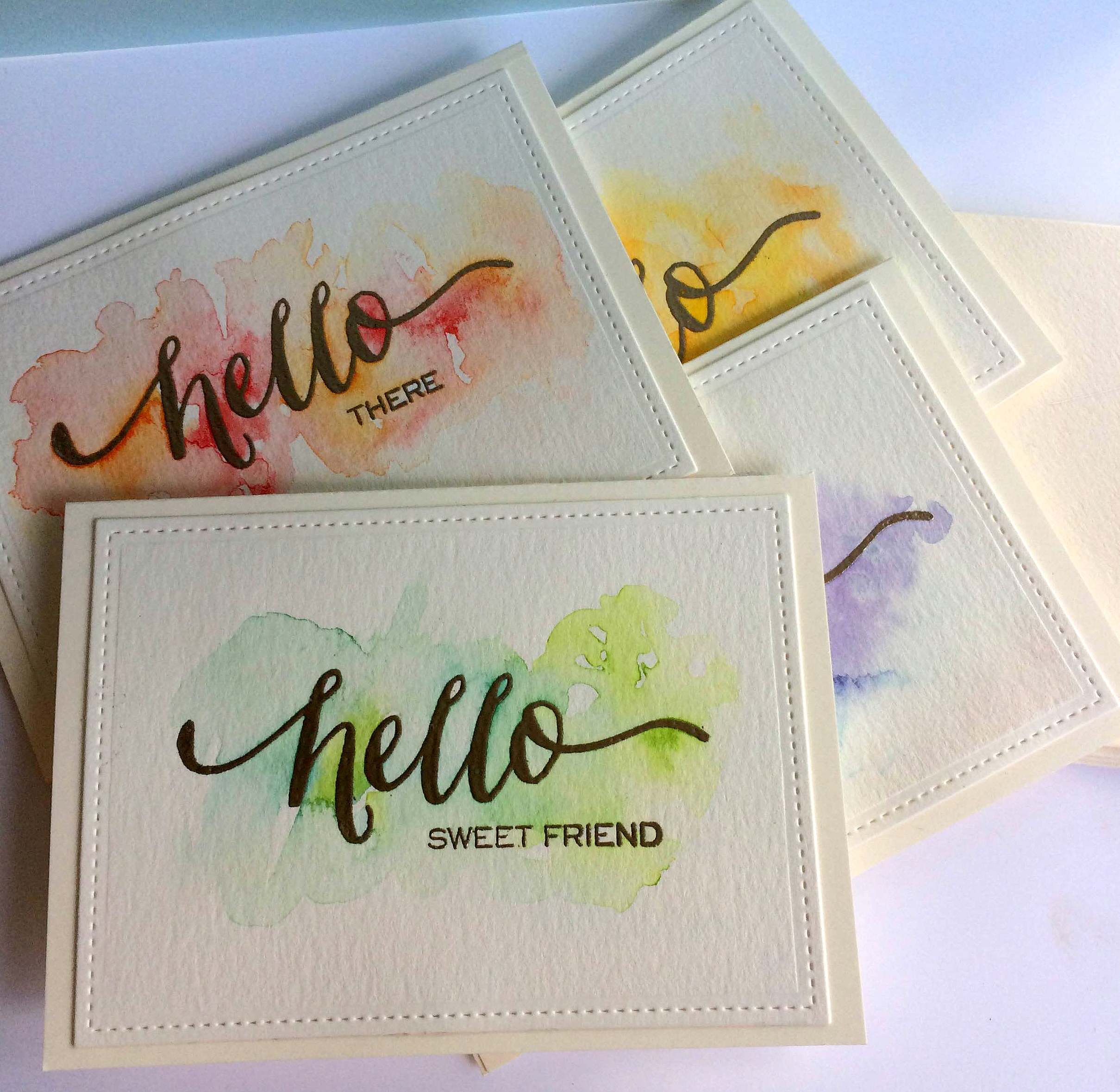 2419x2357 Handmade Card Sets - Handmade Watercolor Cards