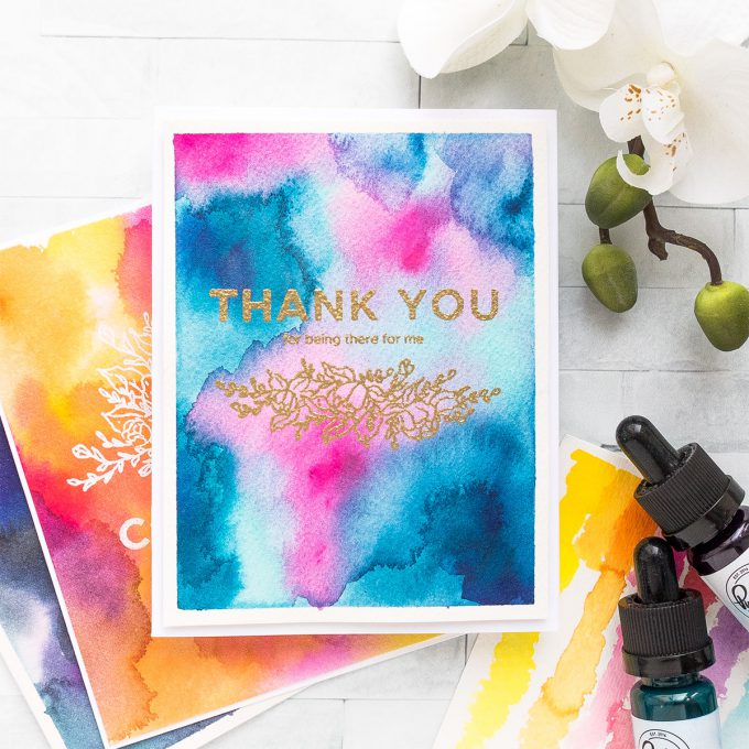 680x680 Watercolor Backgrounds With Liquid Watercolors With Pinkfresh - Handmade Watercolor Cards