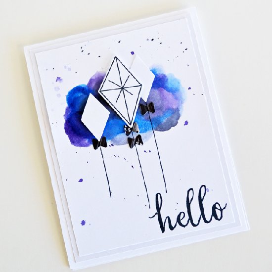 550x550 Watercolor Fun On A Handmade Card Crafthubs - Handmade Watercolor Cards