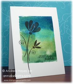 236x272 Handmade Notecard From Kt Hom Designs Stamping With Acrylic - Handmade Watercolor Cards