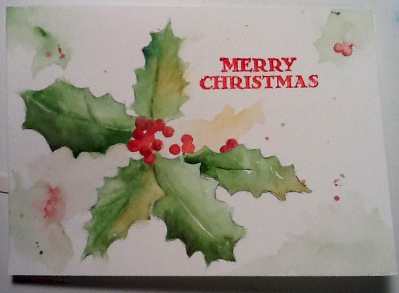 801x589 Hand Painted Christmas Cards Handmade Watercolor - Handmade Watercolor Christmas Cards