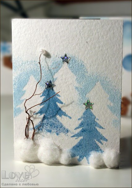 427x604 Handmade Christmas Card Ideas ~ Home Decorating Ideas - Handmade Watercolor Christmas Cards