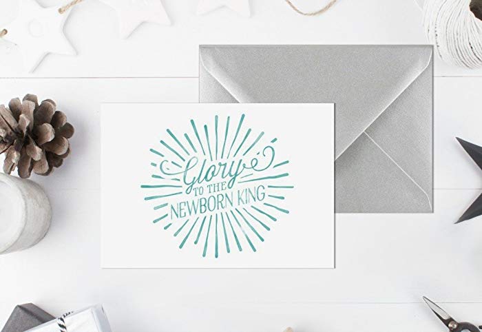 700x482 Religious Christmas Cards Boxed, Christian Christmas - Handmade Watercolor Christmas Cards