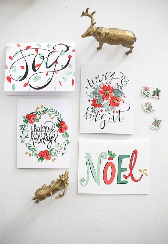 570x829 Best Cute Christmas Cards Ideas Handmade Inside - Handmade Watercolor Christmas Cards