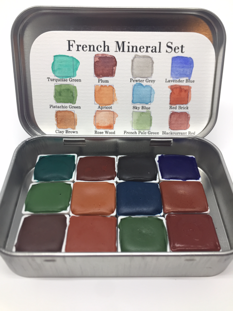 480x640 French Mineral Set Handmade Watercolors And By Ironladypress On Zibbet - Handmade Watercolor Paint