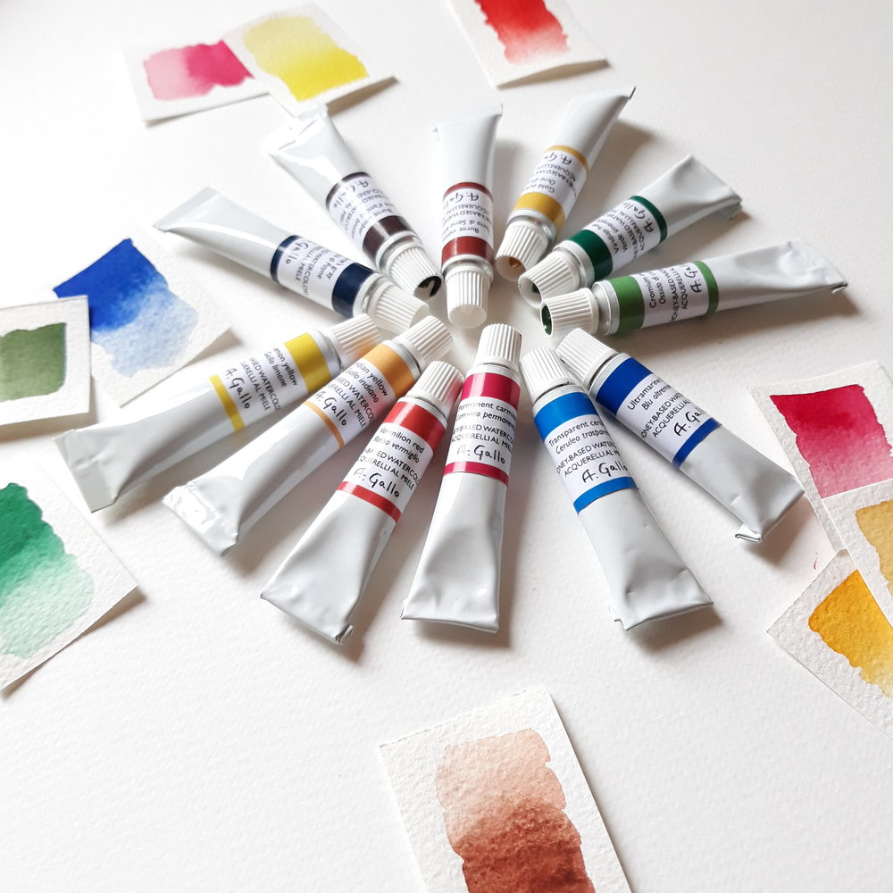1000x1000 Handmade Watercolor 8ml Tubes - Handmade Watercolor Paint