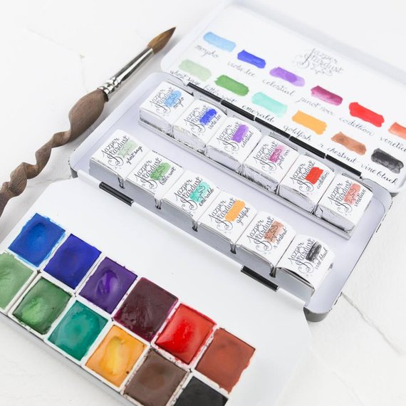 570x570 Meadow Jewels Artisan Handmade Watercolor Paint Set Etsy - Handmade Watercolor Paint