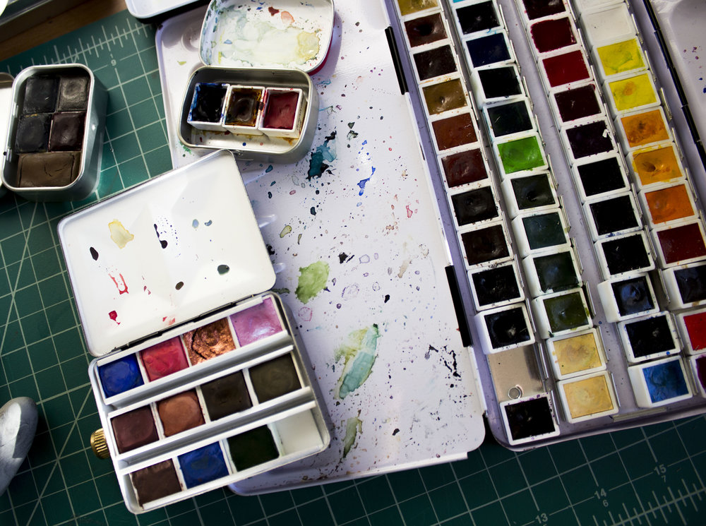 1000x745 Painting For The First Time Opuntia Visual - Handmade Watercolor Paint