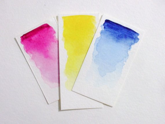 570x428 Cmy Color Wheel Pocket Set Handmade Watercolor Paint Etsy - Handmade Watercolor Paint