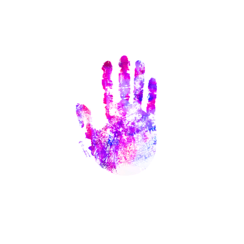 500x500 Watercolor Handprint Gif Wifflegif - Handprint Watercolor