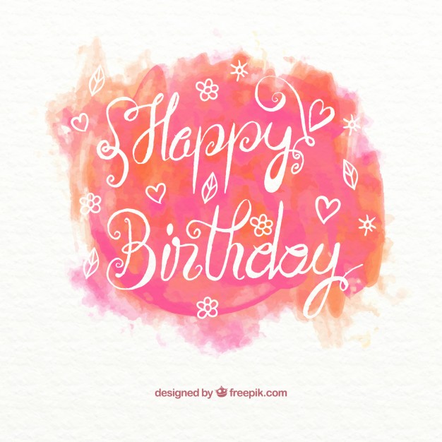 626x626 Watercolor Happy Birthday Card Stock Images - Happy Birthday Card Watercolor