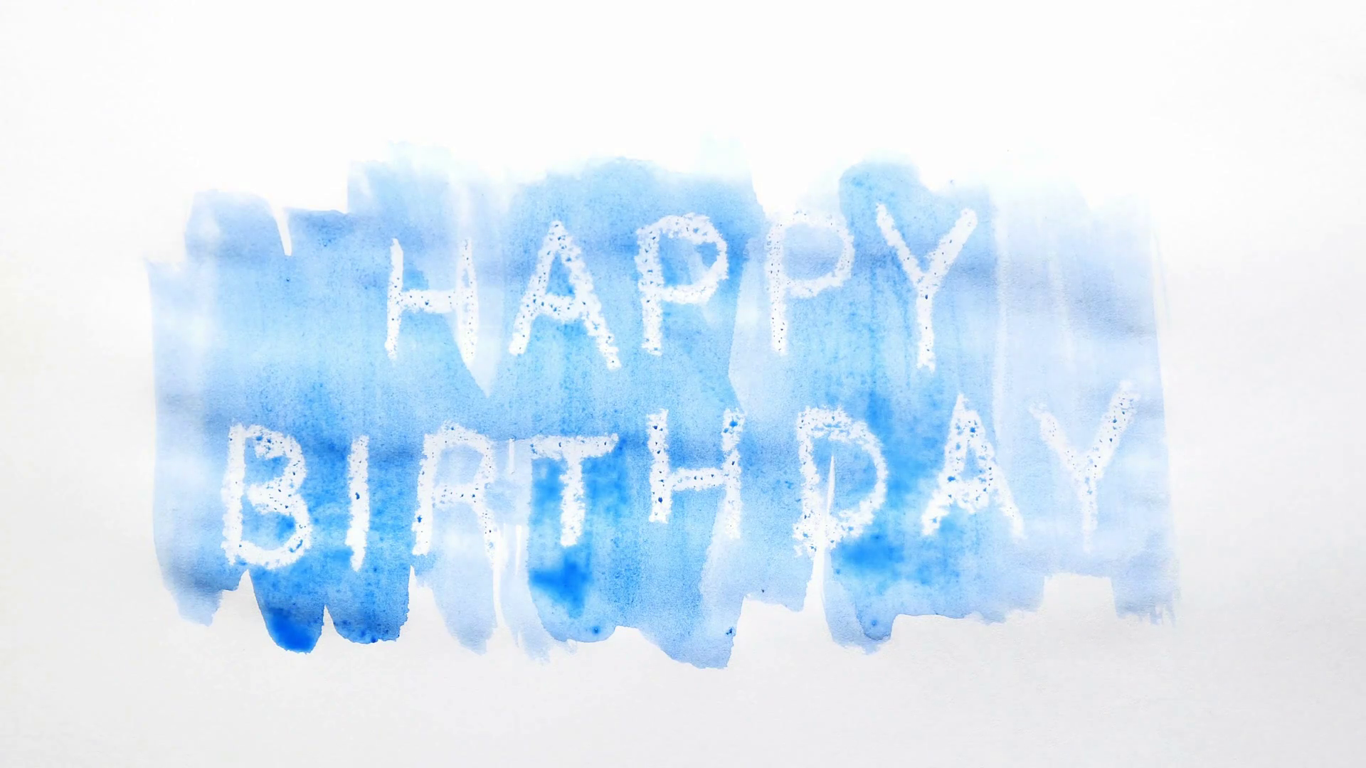 1920x1080 Happy Birthday Text Inscription Watercolor Artist Paints Blot - Happy Birthday Watercolor