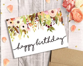 340x270 Happy Birthday Watercolor Card Water Color - Happy Birthday Watercolor Card