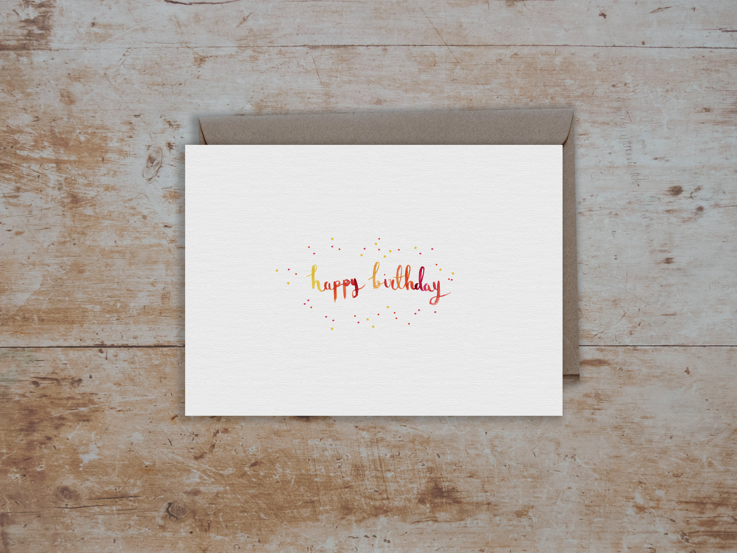 2500x1875 Happy Birthday Watercolour Card Wildflower Illustration Co. - Happy Birthday Watercolor Card