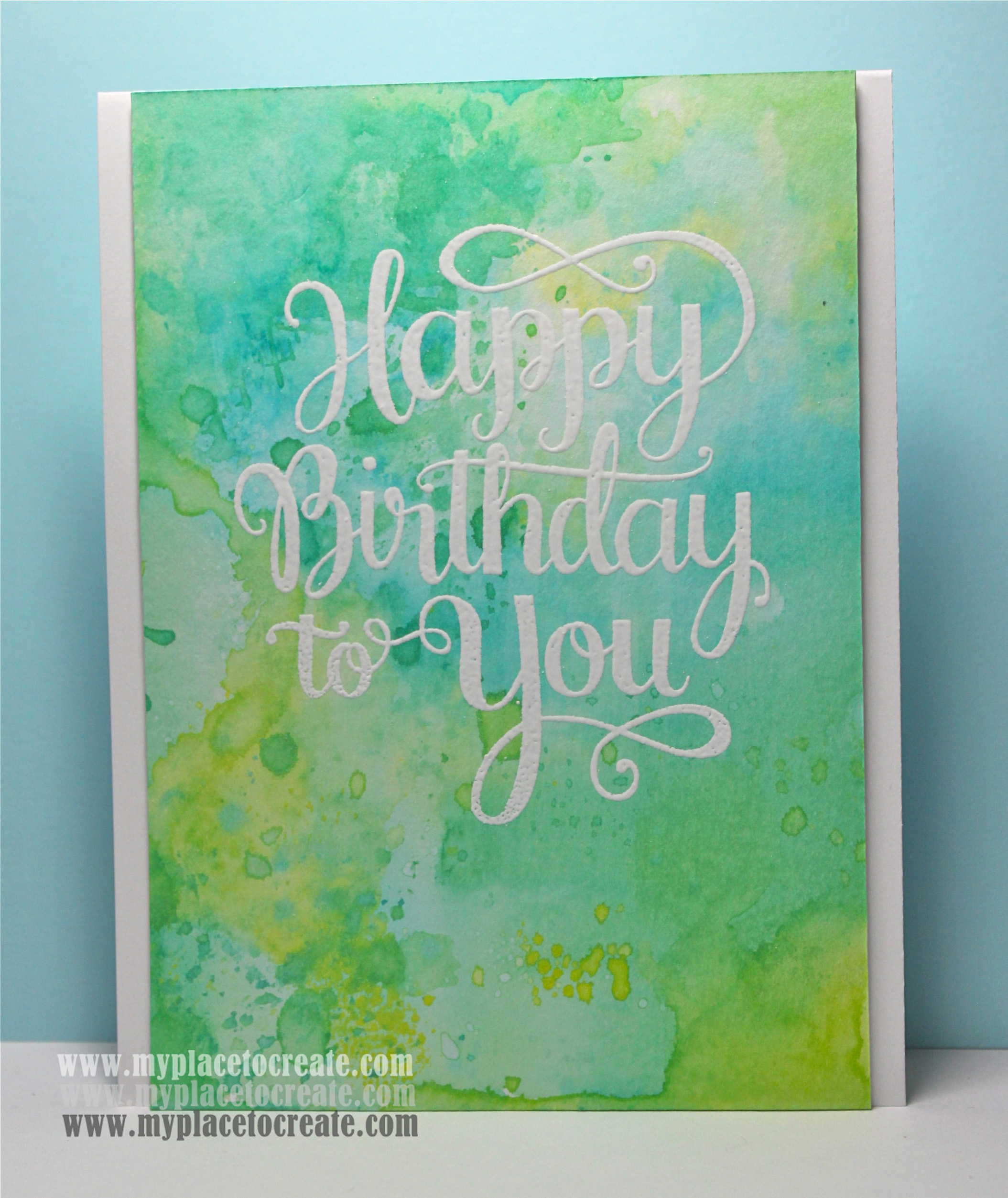 2109x2506 Mama Elephant Happy Birthday And Watercolors My Place To Create - Happy Birthday Watercolor Card