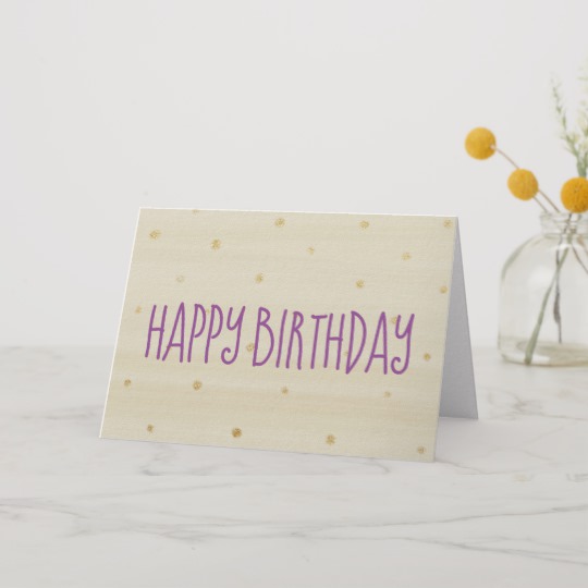 540x540 Modern Handwritten Happy Birthday Watercolor Card - Happy Birthday Watercolor Card