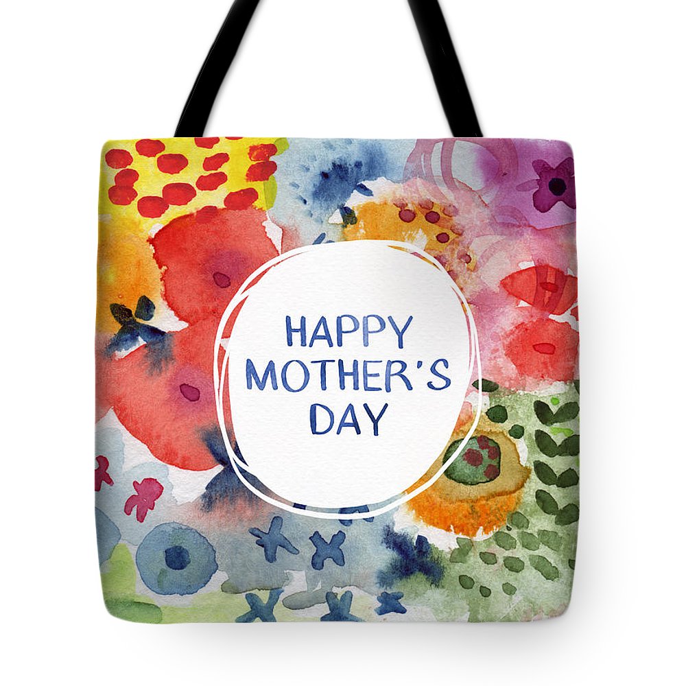 1000x1000 Happy Mothers Day Watercolor Garden Art By Linda Woods Tote Bag - Happy Mothers Day Watercolor