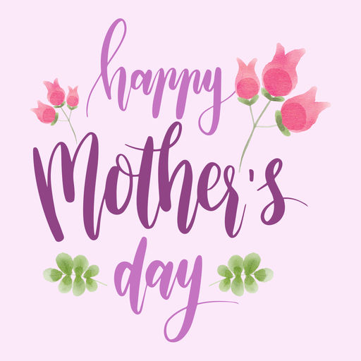 512x512 Watercolor Happy Mothers Day By Lidia Frias - Happy Mothers Day Watercolor