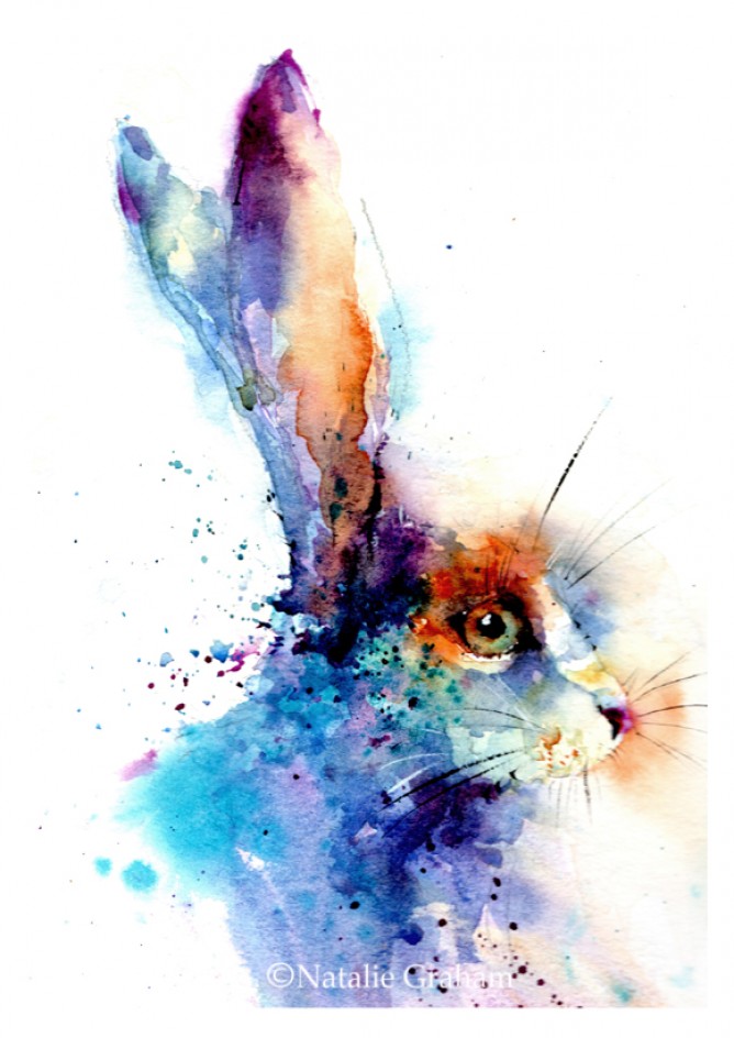 668x944 Natalie Graham - Hare Watercolor