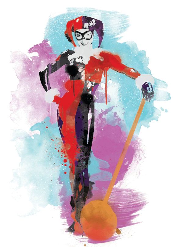 570x806 Categoryharley Quinn - Harley Quinn Watercolor