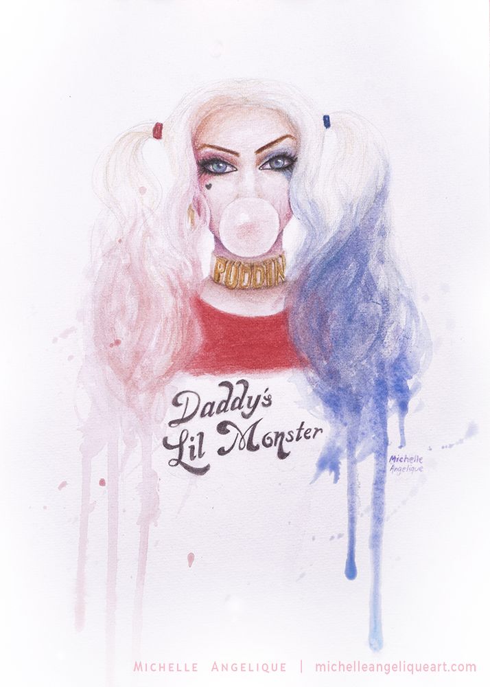714x1000 Harley Quinn - Harley Quinn Watercolor