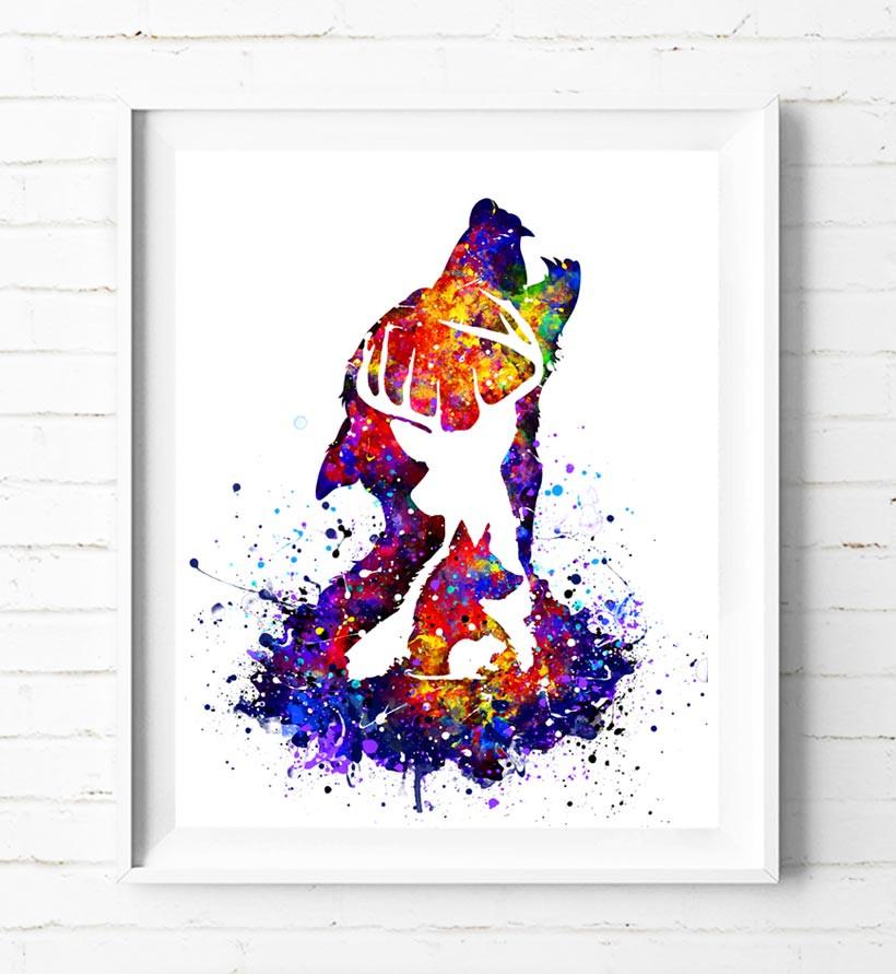 820x891 Harry Potter The Marauders Poster Print Watercolor Painting Wall - Harry Potter Watercolor