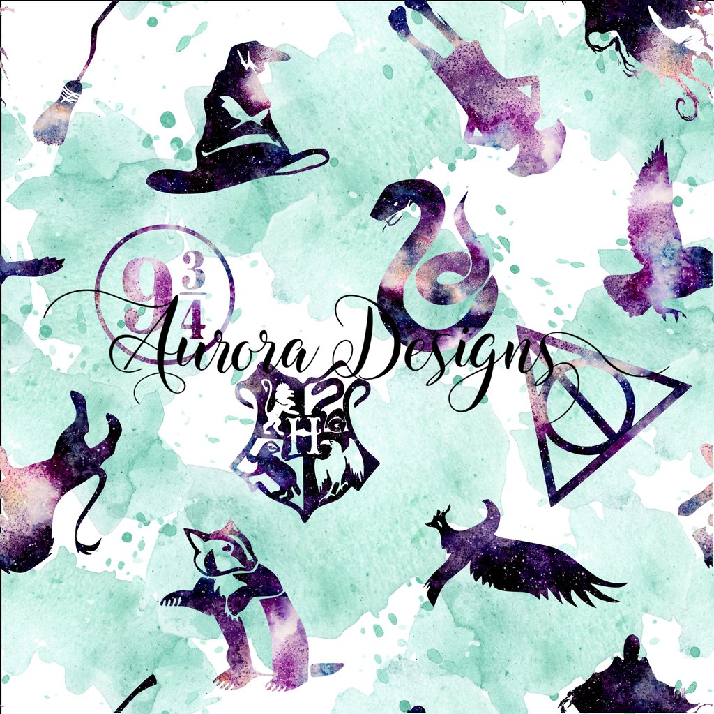 1024x1023 Harry Potter Watercolor Fandom Custom Fabric - Harry Potter Watercolor