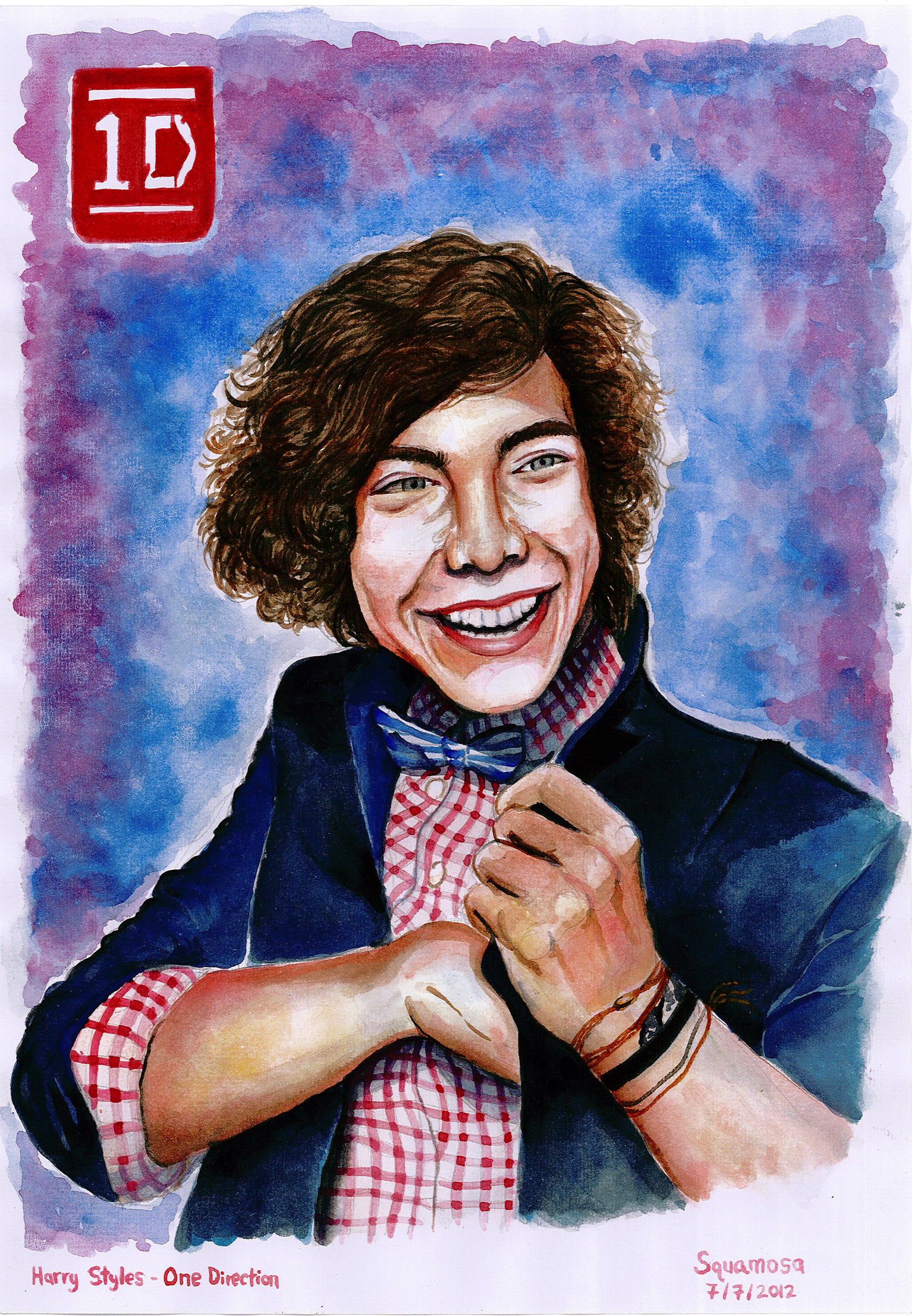 1534x2214 Harry Styles By Thaomani - Harry Styles Watercolor