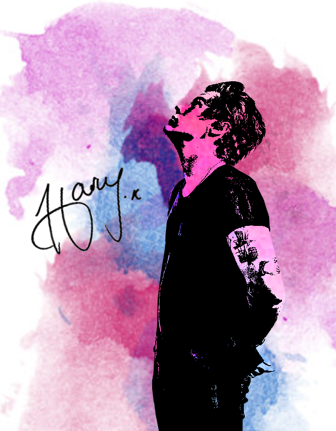 678x870 Louis Tomlinson Harry Styles Larry Stylinson One Direction Zayn - Harry Styles Watercolor