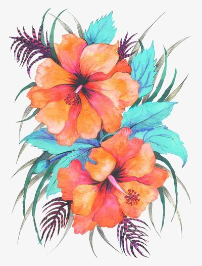 400x526 Pin By Marina On Festa Havaiana Ii Flower - Hawaiian Flower Watercolor