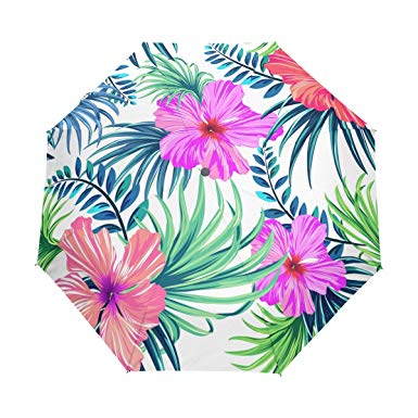 385x385 Wihve Watercolor Tropical Hawaii Flowers Umbrella - Hawaiian Flower Watercolor
