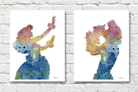 570x380 Set Of 2 Hawaiian Art Prints Hawaii Watercolor Paintings Etsy - Hawaiian Watercolor Prints
