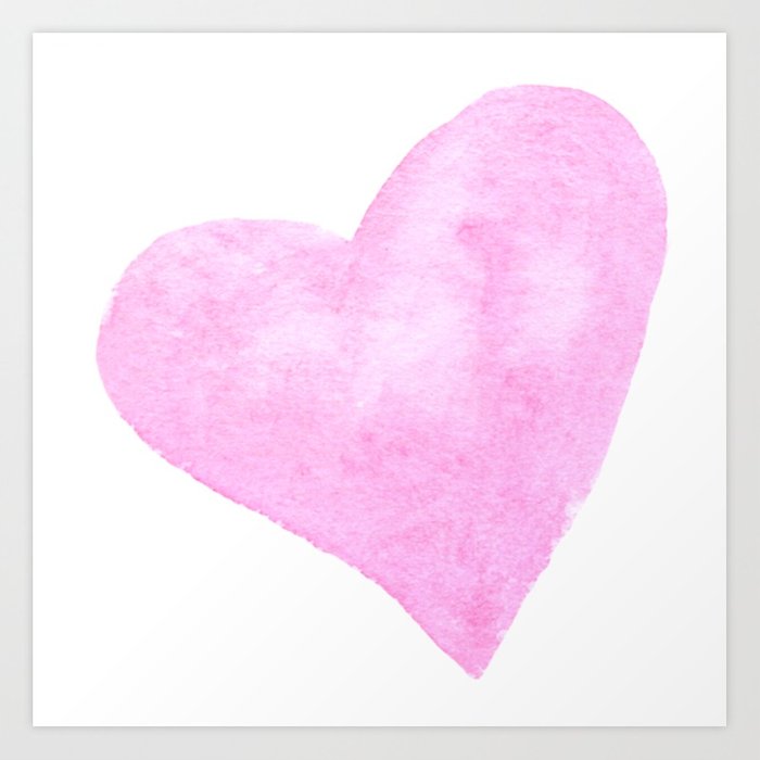 700x700 Light Pink Watercolor Heart Art Print By Kirstenrenfroephotography - Heart Watercolor