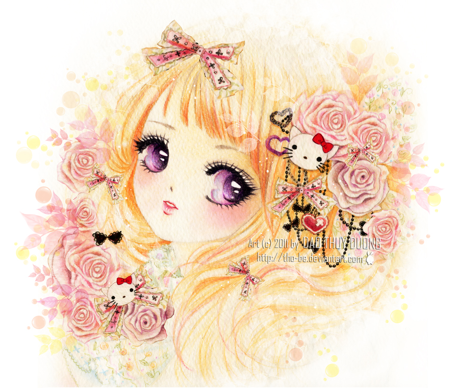 900x760 Hello Kitty - Hello Kitty Watercolor