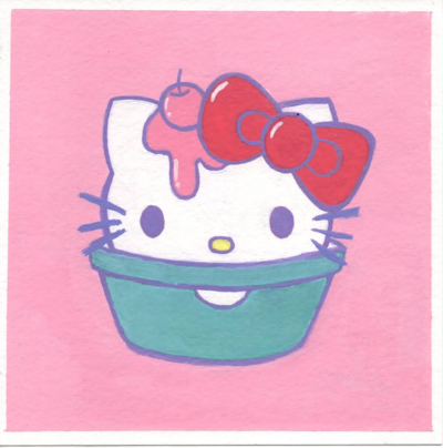400x404 Hello Kitty Watercolor By Johnnyadamssanga - Hello Kitty Watercolor