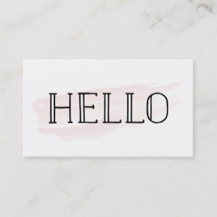 307x307 Hello Watercolor Business Cards Zazzle Au - Hello Watercolor