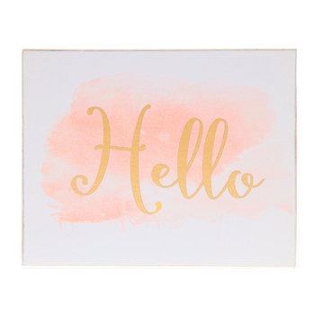 350x350 Hello Watercolor Wood Decor Hobby Lobby - Hello Watercolor