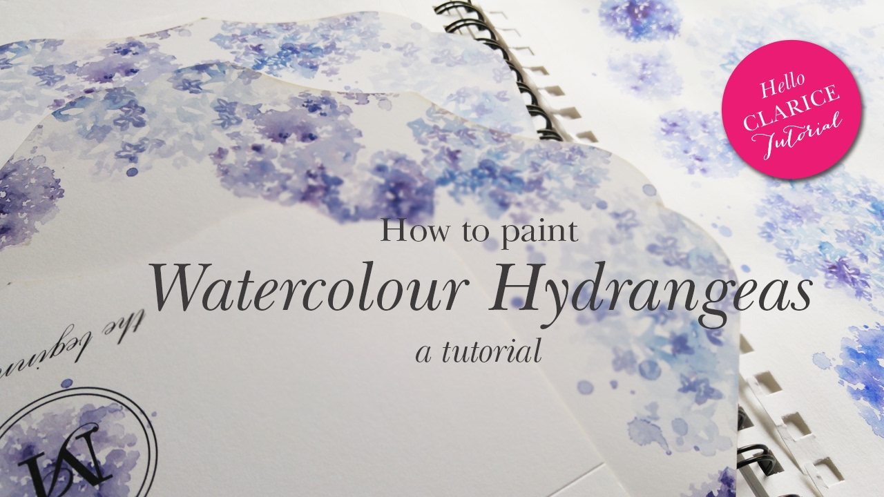 1280x720 Tutorial On How To Paint Watercolor Hydrangeas - Hello Watercolor