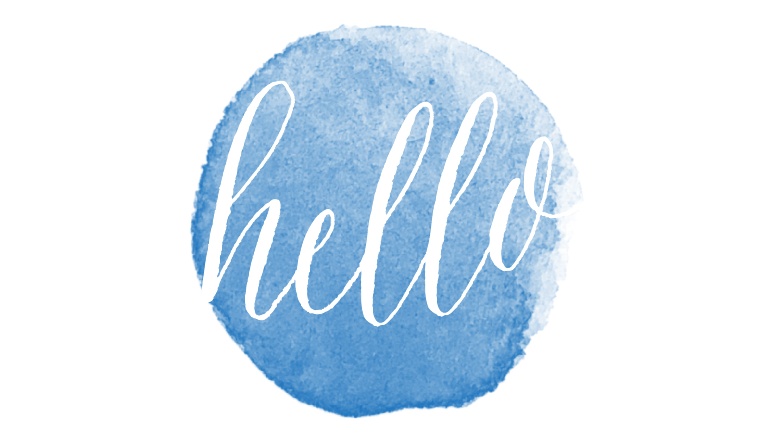 784x448 Watercolor Hello Stationery By Basic Invite - Hello Watercolor