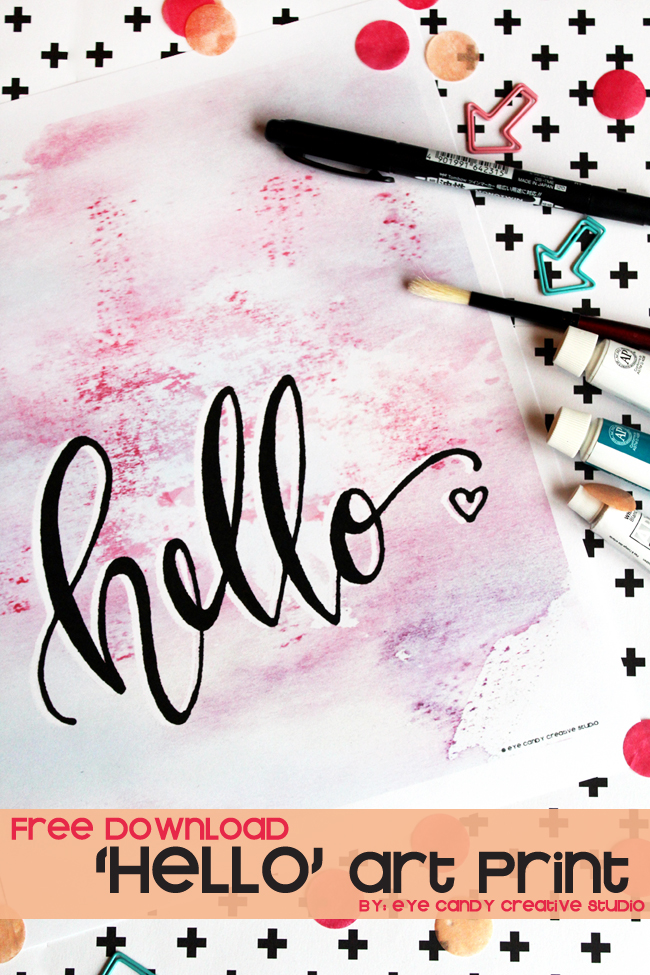 650x975 Eye Candy Creative Studio Freebie - Hello Watercolor