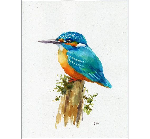 570x528 Kingfisher - Hemp Watercolor Paper