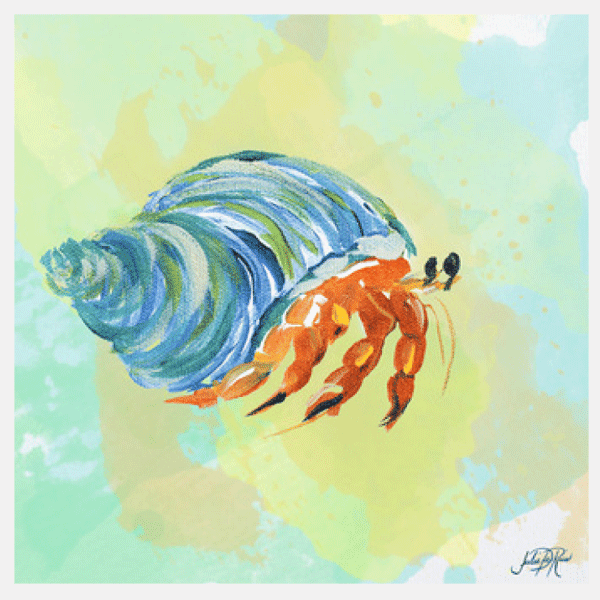 Hermit Crab Watercolor at PaintingValley.com | Explore collection of ...