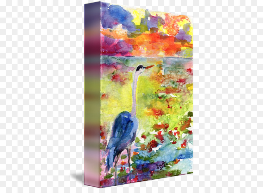 900x660 Watercolor Painting Acrylic Paint Heron - Heron Watercolor