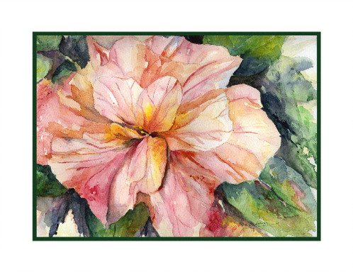 498x384 Hibiscus Watercolor Note Cards - Hibiscus Watercolor